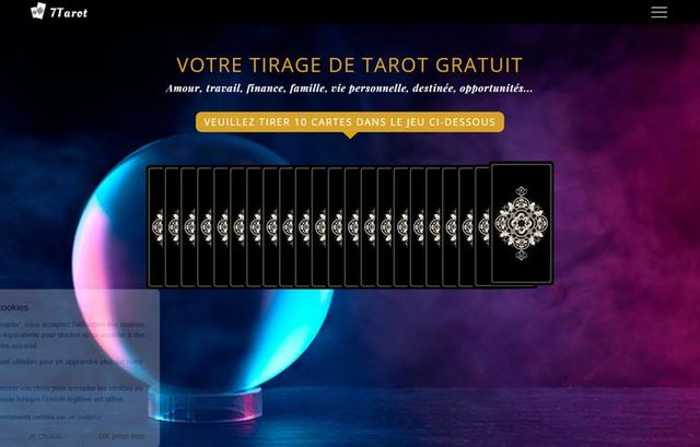 Page d'accueil de 7tarot.fr