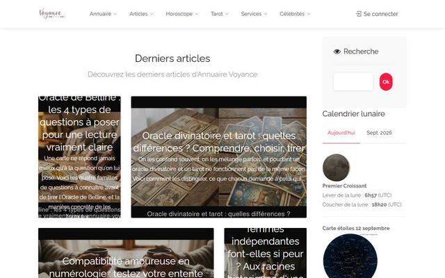 Page d'accueil d'annuaire-voyance.com