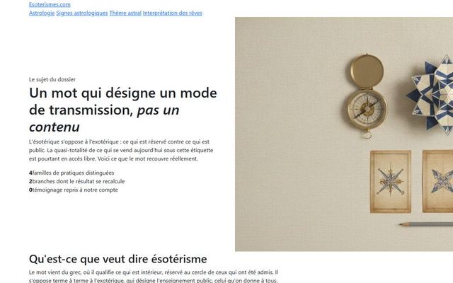 Page d'accueil d'esoterismes.com