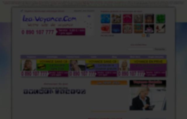 Page d'accueil d'iza-voyance.com