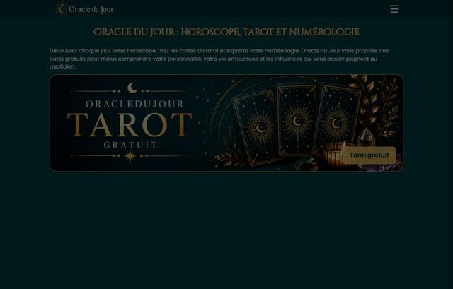 Page d'accueil d'oracledujour.com