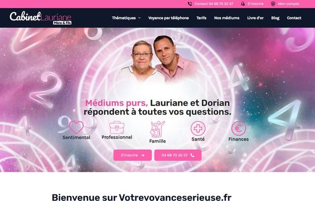 Page d'accueil de votrevoyanceserieuse.fr