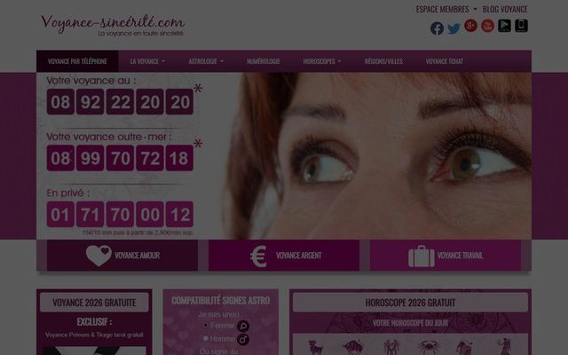 Page d'accueil de voyance-sincerite.com
