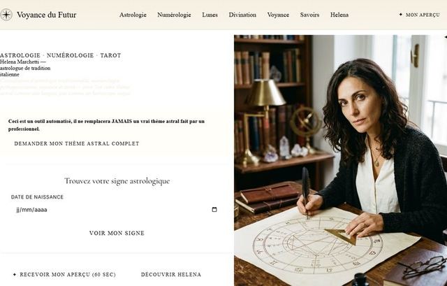 Page d'accueil de voyancedufutur.com